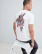 Abuze Ldn Tube Bot Back Print T-shirt - White