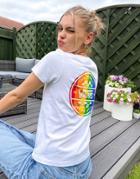 Vans Pride Prism Back Print T-shirt In White