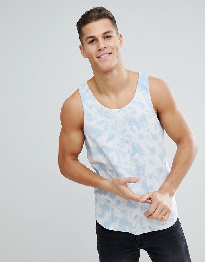 Bellfield Tank With Cloud Tie Dye - Blue