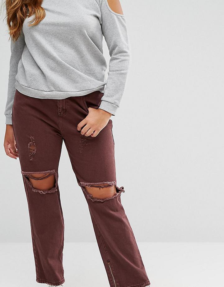 Alice & You Distressed Boyfriend Jean - Red