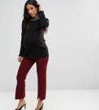Asos Maternity Tailored Vent Front Kick Flare Pants - Red