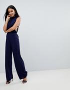 Love Pleated Wide Leg Pant - Navy