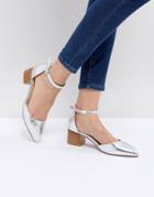 Asos Taiya Pointed Heels - Silver