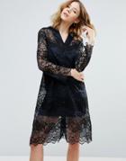 Ganni Parker Lace Dress - Navy