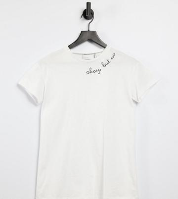 Asos Made In Kenya Jersey T-shirt With Embroidery-white
