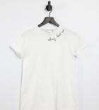 Asos Made In Kenya Jersey T-shirt With Embroidery-white