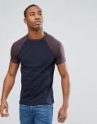 Asos T-shirt With Contrast Raglan - Multi