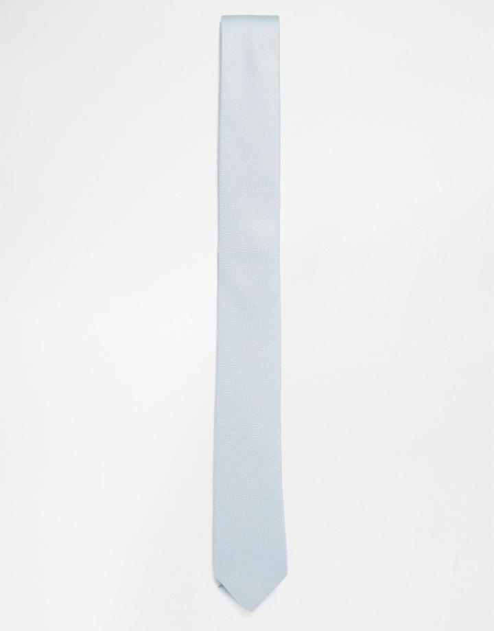 Devils Advocate Plain Tie In Powder Blue - Blue