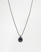 Nali Blue Little Drop Pendant Necklace