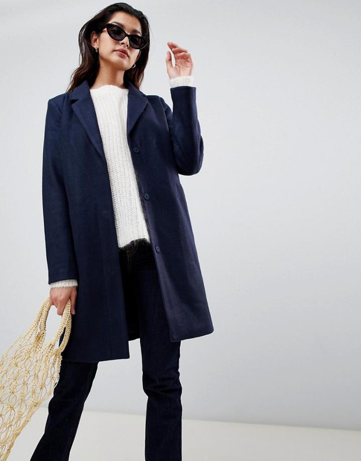 Vila Tailored Coat - Navy