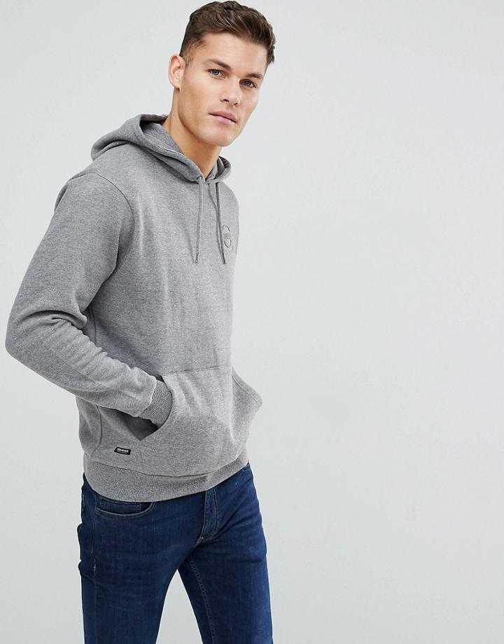 Threadbare Embossed Chest Hoodie - Gray