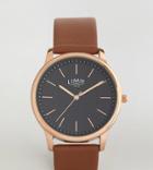 Limit Tan Leather Watch With Stripe Dial Exclusive To Asos - Tan