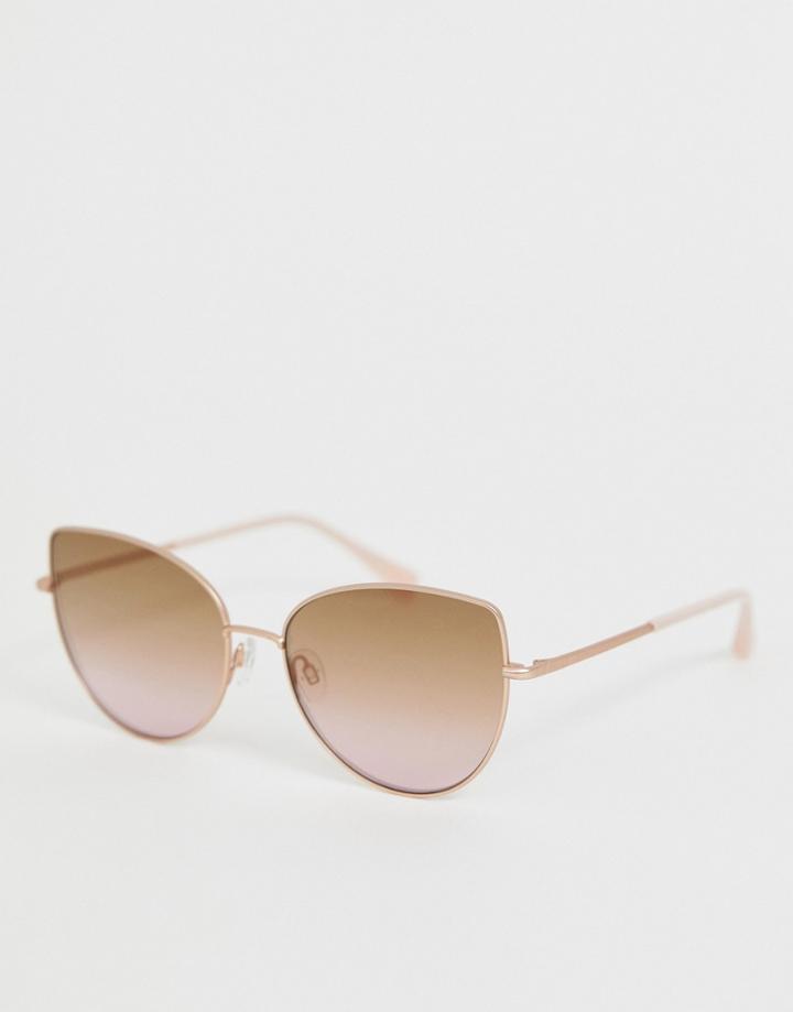 Ted Baker Oversized Cat Eye Sunglasses In Cream - Cream