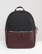 Smith And Canova Leather And Nylon Backpack - Black