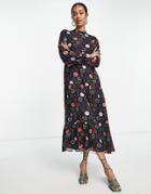Never Fully Dressed Smock Midaxi Dress In Neon Sweetheart Print-multi