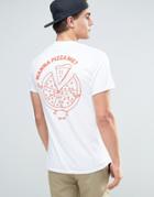 Ok-yo Pizza Back Print T-shirt - White