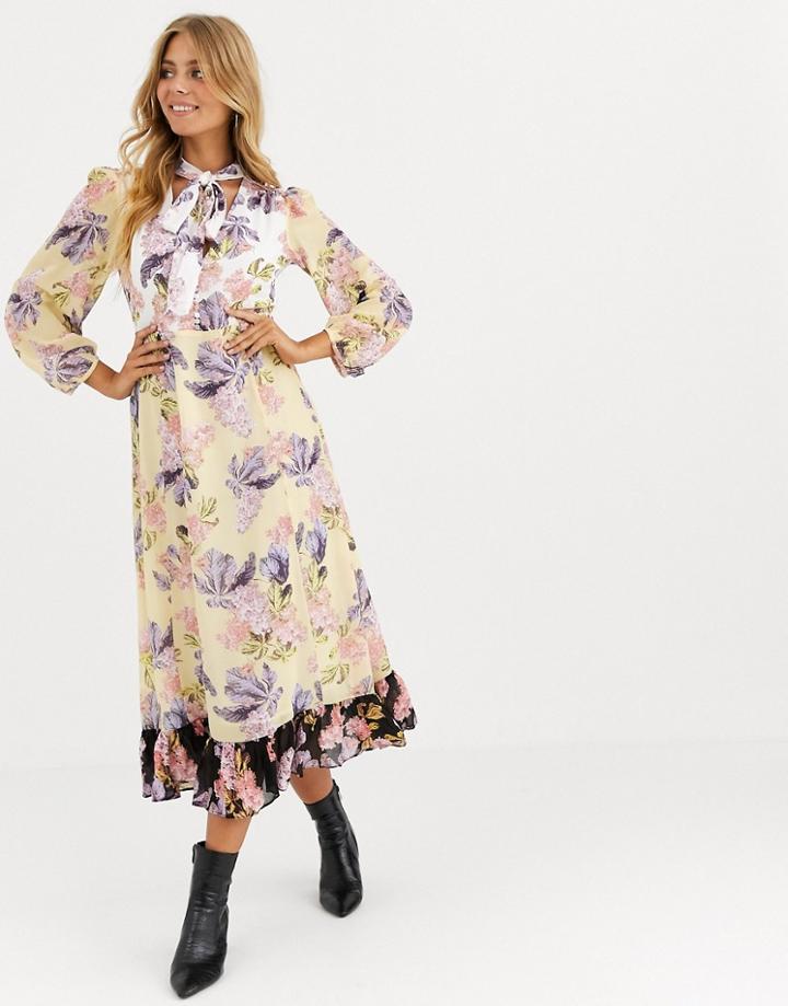 We Are Kindred Isadora Spliced Print Dress-multi
