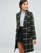 Oasis Checked Coat - Green