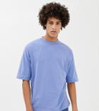 Noak Oversized T-shirt In Textured Fabric-blue