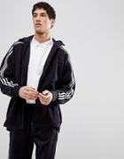 Adidas Originals Adicolor Velour Track Jacket In Oversized Fit In Black Cy3541 - Black