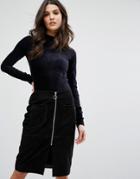 Y.a.s Velva Cord Bodystocking - Black