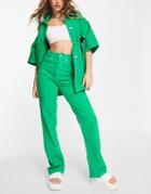 Topshop Kort Jean In Bright Green - Part Of A Set