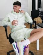 River Island Tie Dye Hoodie In Green - Part Of A Set