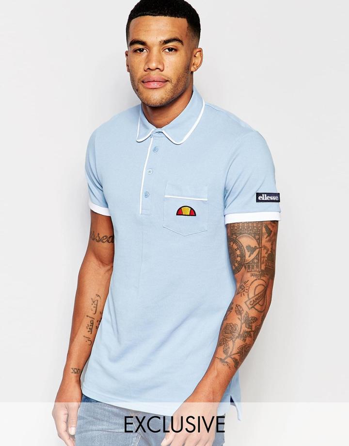 Ellesse L.s Polo Shirt - Blue