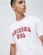 Pull & Bear T-shirt In White With Red Print - White