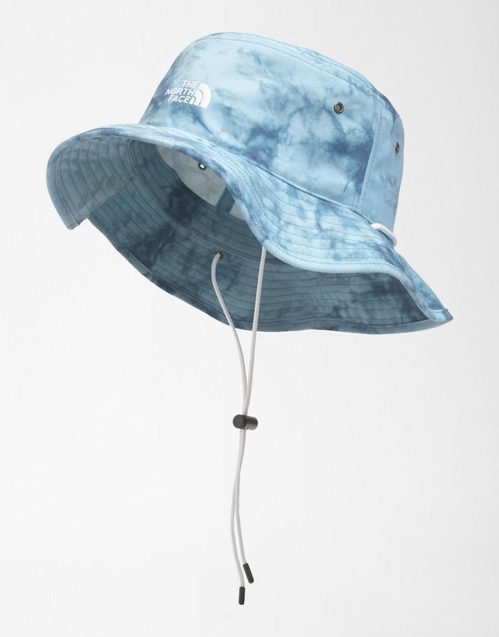 The North Face 66 Wide Bucket Hat In Blue Tie Dye