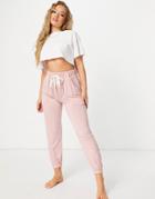 Chi Chi London Cuffed Lounge Sweatpants In Pink - Part Of A Set