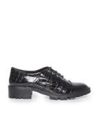 Miss Selfridge Chunky Lace Up Shoes In Black