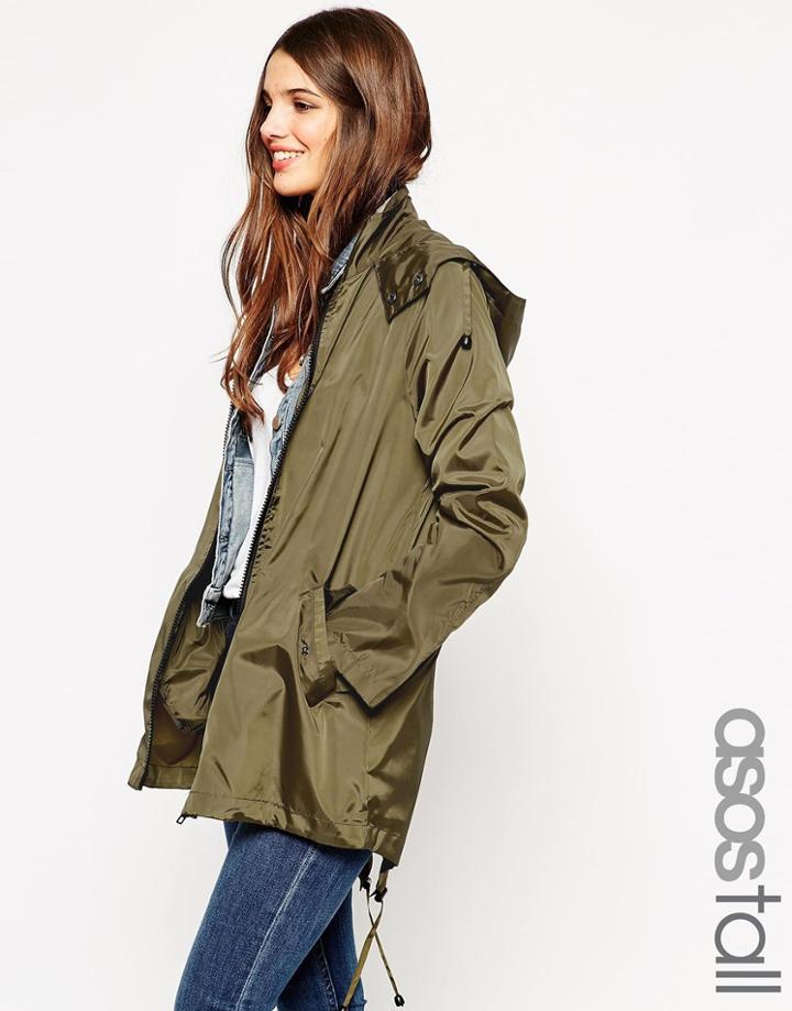 Asos Tall Pac A Trench - Khaki