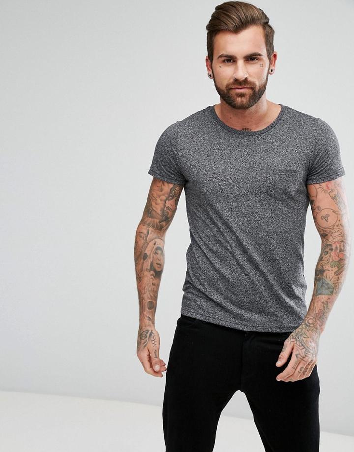 Lee Jeans Salt And Pepper Pocket T-shirt - Black