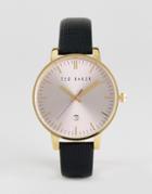 Ted Baker Kate Leather Watch In Black - Black