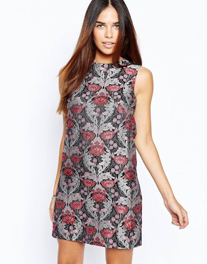 Warehouse Tapestry Shift Dress - Multi