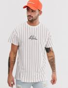 New Look T-shirt With Vertical Stripe In White - White