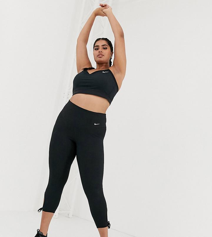 Nike Plus Yoga Leggings With Tie Detail In Black