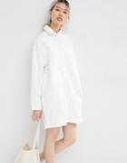 Asos White Oversized Denim Shirt Dress - Cream
