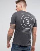 Crosshatch Logo Back Print T-shirt - Gray
