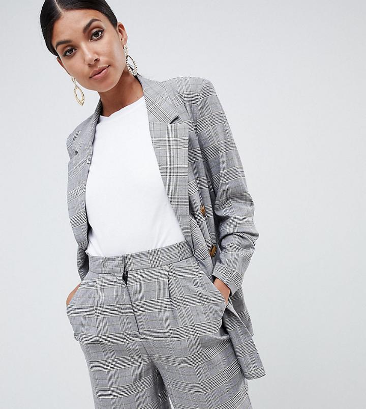 Vero Moda Tall Check Double Breasted Blazer - Multi