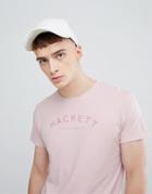 Hackett Mr. Classic Logo T-shirt In Pink - Pink