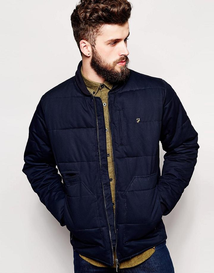 Farah Jacket With Wadding - Blue