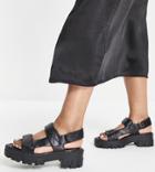 Raid Wide Fit Daicy Sporty Sandals In Black