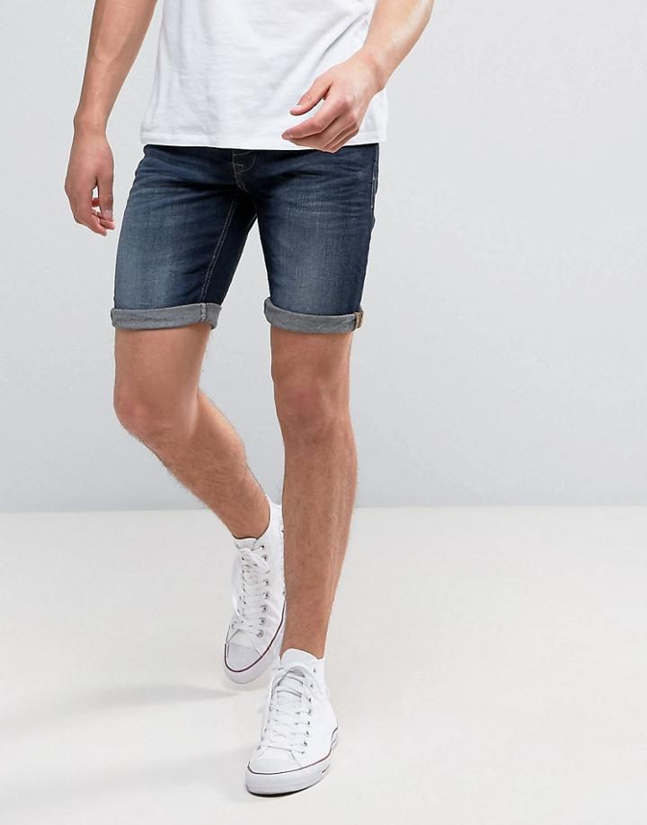 Blend Dark Blue Denim Shorts - Navy