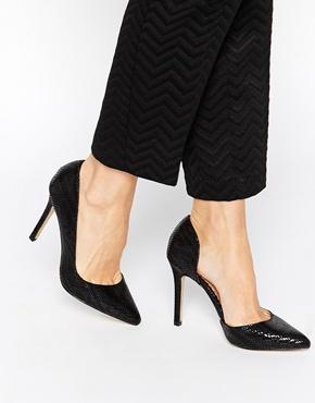 Head Over Heels By Dune Clariss Pointed Heeled Pumps - Black