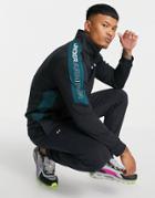 Under Armour Sportstyle Graphic Track Jacket In Black And Green