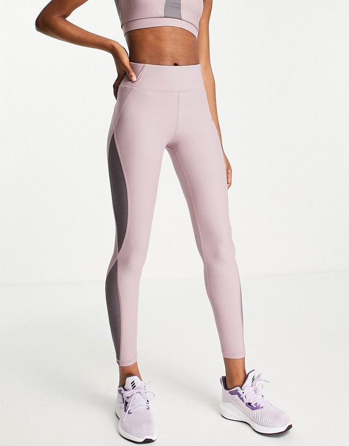 Only Play Leggings With Tonal Panel Detail In Purple - Part Of A Set