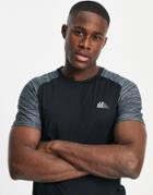 Jack & Jones Performance Raglan T-shirt With Stretch In Black