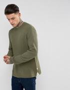 Bellfield Rib Cross Neck Sweater - Green